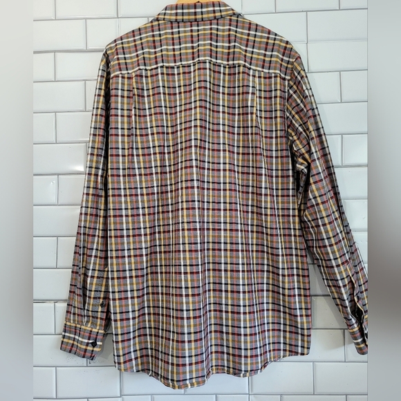 TASSO ELBA Mens Long Sleeve Button Front Shirt 100% Cotton Gray Plaid Stripe C - Picture 6 of 8